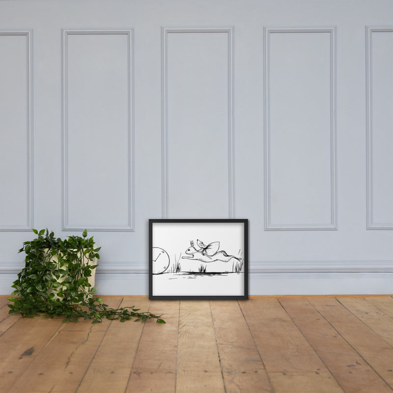 A Hare Behind Time - Framed poster