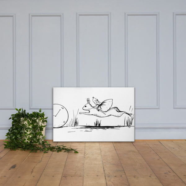 A Hare Behind Time - Canvas